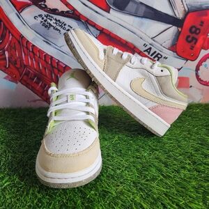 Nike Air Jordan 1 Low SE GS Pastel Grind Low-top Retro Sneaker Size 4Y 5.5 Women